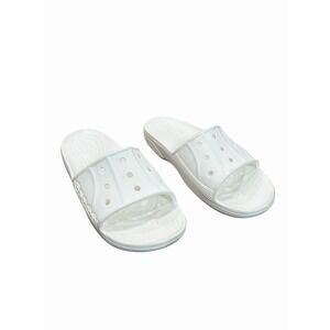 Crocs Slides Sandals Womens Size 10 Mens‎ 8 White Baya Unisex Slip On Comfort